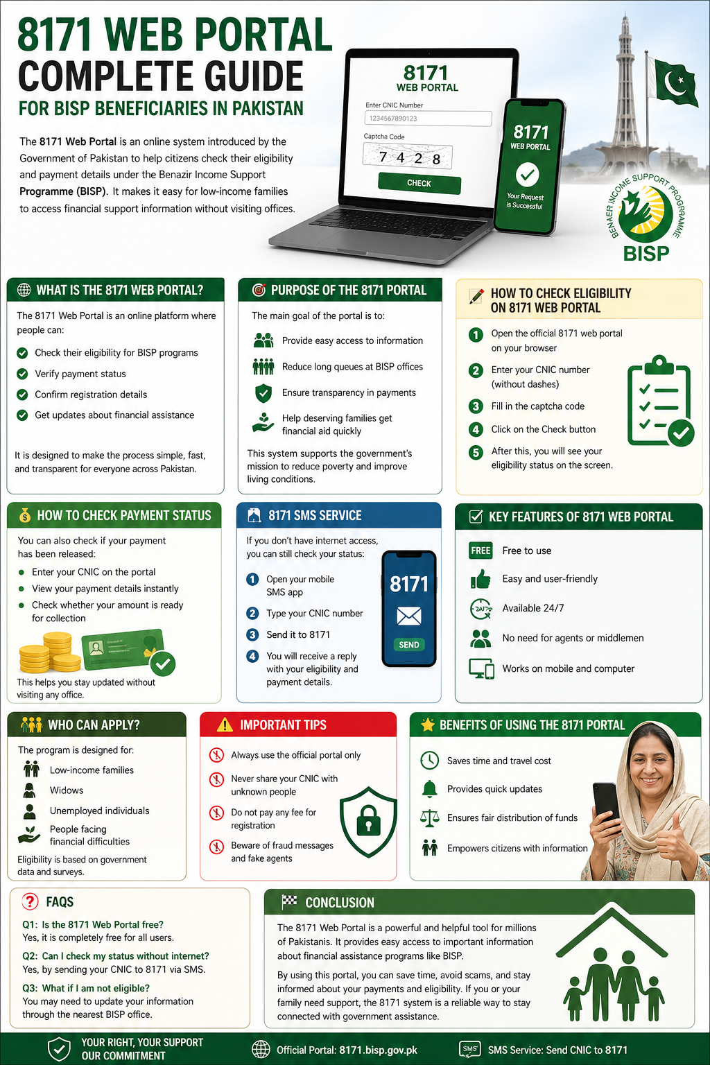 8171 Web Portal Complete Guide for BISP Beneficiaries in Pakistan