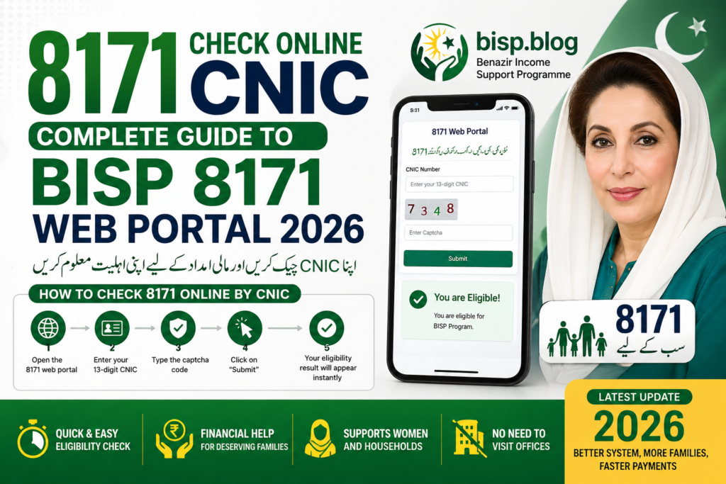 8171 Check Online CNIC Complete Guide to BISP 8171